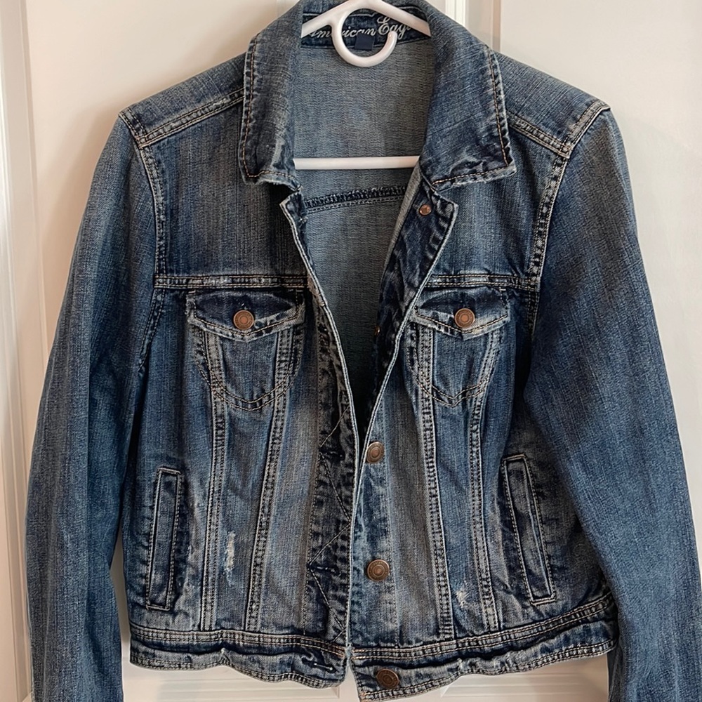 American Eagle Distressed Jean Jacket